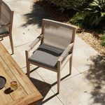 Product Image 10 for Sherwood Brown Wooden Outdoor Dining Armchair with Charcoal Cushion from Four Hands