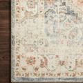 Detailed texture and coloration close-up of Rosette Clay / Ivory Rug corner with visible pile