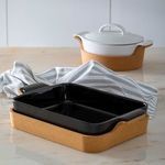 Product Image 3 for Ensemble Large Ceramic Stoneware Oval Casserole with Cork Tray from Casafina