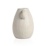 Side view of the vase showing one loop handle and its rounded simple silhouette