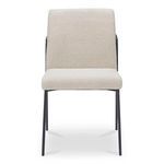 Front view of single Danny Dining Chair focusing on squared seat and backrest proportions