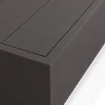 Close-up angle showing seamless edge where table top meets side panel