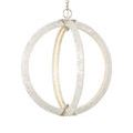 Chandelier angled slightly to the right with illuminated arches and chain hanging shown