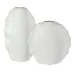 Product Image 3 for Ruffled Feathers Modern White Vases, Set of 2 from Uttermost