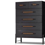 Product Image 11 for Rosedale 6-Drawer Tall Oak Dresser - Ebony Oak Veneer from Four Hands
