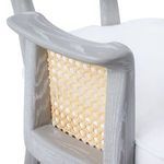 Product Image 5 for Marshall Cane and Linen Arm Chair in Grey from Villa & House