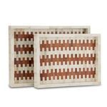 Product Image 3 for Tia Wood & Bone Tray, Set of 2 from Currey & Company