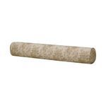 Linen-blend April Bolster Pillow with beige and gold damask pattern in cylindrical shape