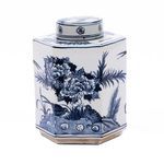 Product Image 2 for Blue & White Hexagonal Flower Bird Tea Jar from Legend of Asia