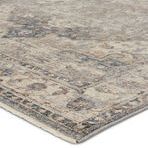 Close-up angled view of Starling Medallion rug showing texture and space-dyed fibers with subtle sheen