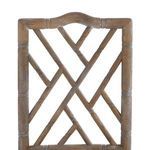 Close-up of bamboo-inspired fretwork back highlighting grain and carved detailing