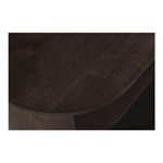 Close-up of Tommy nightstand’s smooth wood grain and beveled edge on top surface