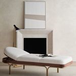 Product Image 10 for Rhythm Upholstered Natural Walnut Chaise from Caracole