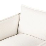 Detail shot of seat cushion edge and slipcover seam on Andre Outdoor Swivel Chair