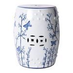 Product Image 3 for Blue & White Butterfly Plum Garden Stool from Legend of Asia