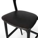 Close-up view of top grain leather seat cushion with subtle texture