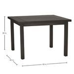 Product Image 10 for Club Aluminum Midnight Square Dining Table from Summer Classics