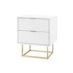 Product Image 1 for Cubik 2-Drawer White Side Table from Villa & House