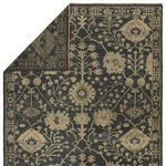 Product Image 8 for Maeli Hand-Knotted Floral Dark Gray / Khaki Rug 18" x 18" from Jaipur 