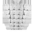 Tulum chandelier in soft gray scale without color, front view