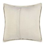 back view showing smooth seam and envelope closure of natural cotton linen sham