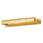 Oneonta 2-Light Picture Light in aged brass with two adjustable lights on a rectangular backplate