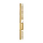 Bernard Wall Sconce extreme side profile showing very thin gold tube and curved backplate edge