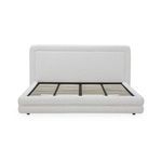 Direct front view of Tory Pebble Bed frame showing wooden slat base without mattress