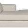 Side profile showing depth of chaise and upright cushions on the left arm side