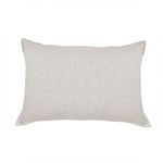 Rectangular Georgie Natural Sham Pillow in soft beige bamboo linen with a subtle textured weave.