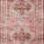 Heidi Sunset runner rug version with repeated medallion pattern in natural faded red and cream hues