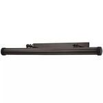 Ridgewood 4 Light Picture Light with black metal finish, tubular design featuring adjustable length and knurled control knobs