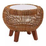 Product Image 2 for Handwoven Arurog Ottoman With Wood Legs  from Creative Co-Op