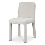 Three-quarter front angle highlighting chair seat thickness and smooth fabric finish