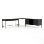 Product Image 14 for Trey Black Wash Poplar Desk System With Filing Credenza from Four Hands