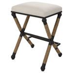 Product Image 7 for Firth Rustic Oatmeal Counter Stool from Uttermost