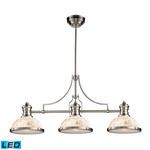 Product Image 2 for Chadwick 3 Light Island Light In Satin Nickel With Cappa Shell  from Elk Lighting