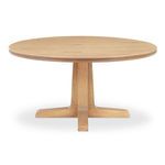 Round Charles Dining Table viewed from front with four-legged base centered