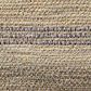 Detailed macro view of Trophy Basket’s tightly woven natural fibers and purple accent stitching