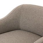 Close-up of smooth curved backrest contour and soft seat upholstery