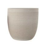 Product Image 5 for Large Matte White Embossed Stoneware Planter from Creative Co-Op