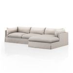 Left arm-facing version of Habitat sectional with same neutral fabric and cushions