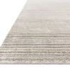 Close-up perspective view of Bellamy Sky Rug showing texture and striped pattern gradient on rug edge