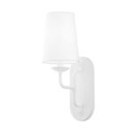 Product Image 1 for Moe Steel 1-Light Wall Sconce - Gesso White from Troy Lighting