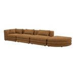 Lowtide sectional angled left highlighting full seating length and cushion details