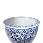Product Image 4 for Large Blue & White Porcelain Planter Sunflower Leave from Legend of Asia