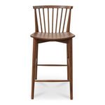 Front view highlighting symmetrical spindle back and wide contoured seat