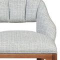 Close-up detail of Inga Stool upholstery pattern on seat and back cushion