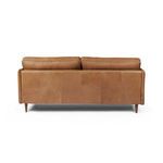 Back view showing vertical panel stitching in almond beech leather
