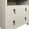 Product Image 4 for Two Drawer, Open Shelf Side Table With Fluted Drawer Fronts In Matte from Worlds Away